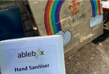 Ablebox Gift Of Hand Sanitiser to Oak Lodge Care Home